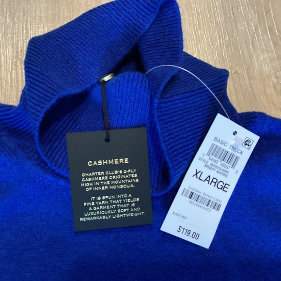 Charter Club Women's 100% Cashmere Turtleneck Sweater, size XL - Picture 2 of 5